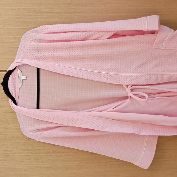 NWOT Jasmine Rose SZ L Pink Waffle Bath Robe - Picture 5 of 9